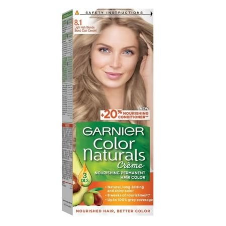 Garnier Color Naturals Creme Nourishing Permanent Hair Colour 8.11 Deep Ashy Light Blonde