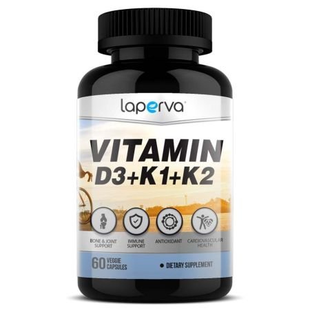 Laperva Vitamin D3 + K1 + K2 60s Veggie Capsules