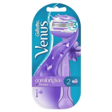 Gillette Venus Comfortglide Breeze Womens Razor Handle + 2 Blades