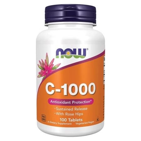 Now Vitamin C 1000mg With Rose Hips For Antioxidant Protection & Immune Support 100s
