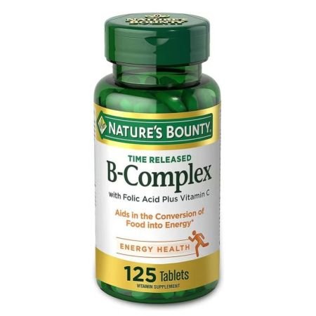 Natures Bounty B-Complex With Folic Acid Plus Vitamin C Tablets 125s