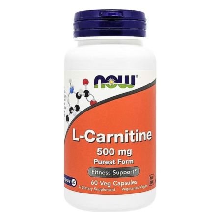 Now L-Carnitine 500mg Vegetarian Capsules For Fitness 60s